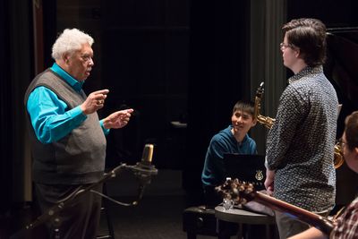 Rufus Reid, guest artist, working with students